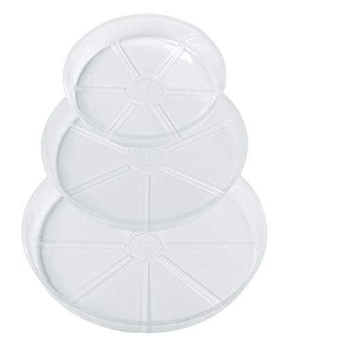 Idyllize Clear Plant Saucers, 6, 8 and 10 in, 15 pack