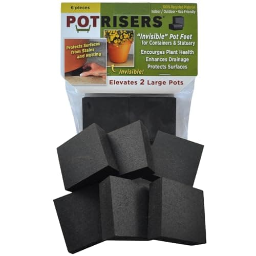 POTRISERS Invisible Pot Feet and Plant Risers, 2 in wide, 6 pack