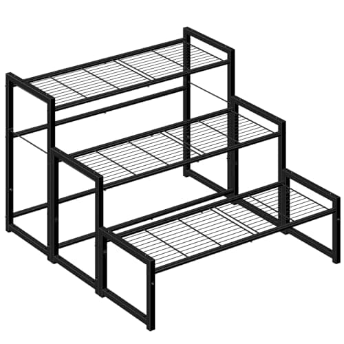 Simple Trending 3 Tier Stackable Metal Plant Stand, published 150 lb, 27.25 by 10 in