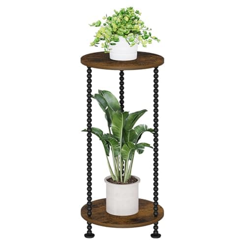 YINMIT 2 Tier Small Corner Plant Stand, 23.2 in tall