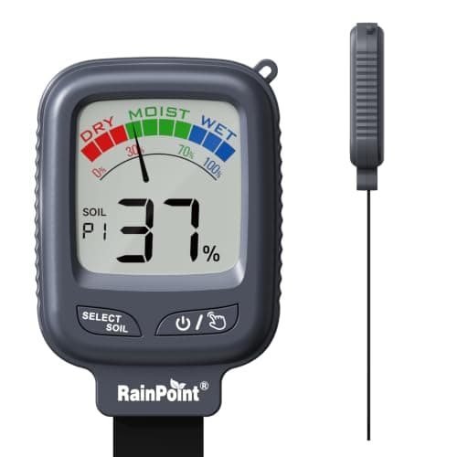 RAINPOINT Large Display Digital Soil Moisture Meter, leave-in