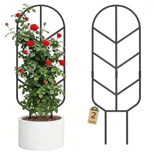 saffruff Metal Plant Trellis, 30 in, 2 pack