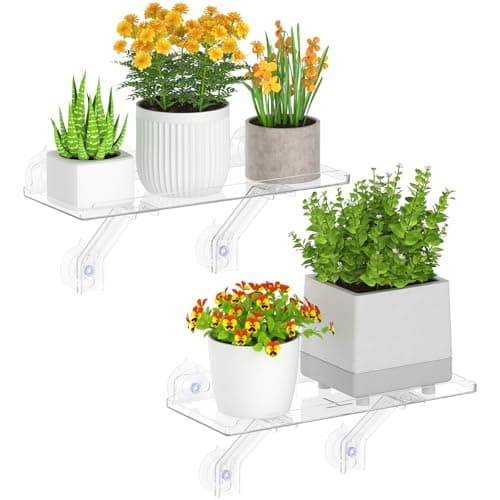 Lifewit Window Plant Shelves with Suction Cups, 15 in, 2 pack
