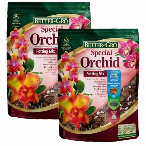 Better-Gro Special Orchid Mix, bark, charcoal and sponge rock