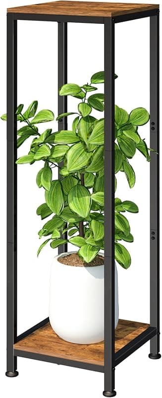 Lilybud 41 in Extra Tall Wood Pedestal Plant Stand
