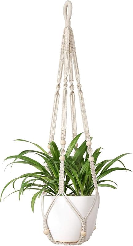 Mkono Macrame Plant Hanger, 35 in drop, single
