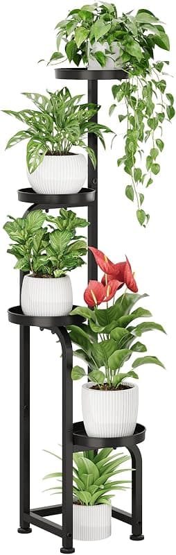 Bamworld Tall 4 Tier Corner Plant Shelf, heavy frame