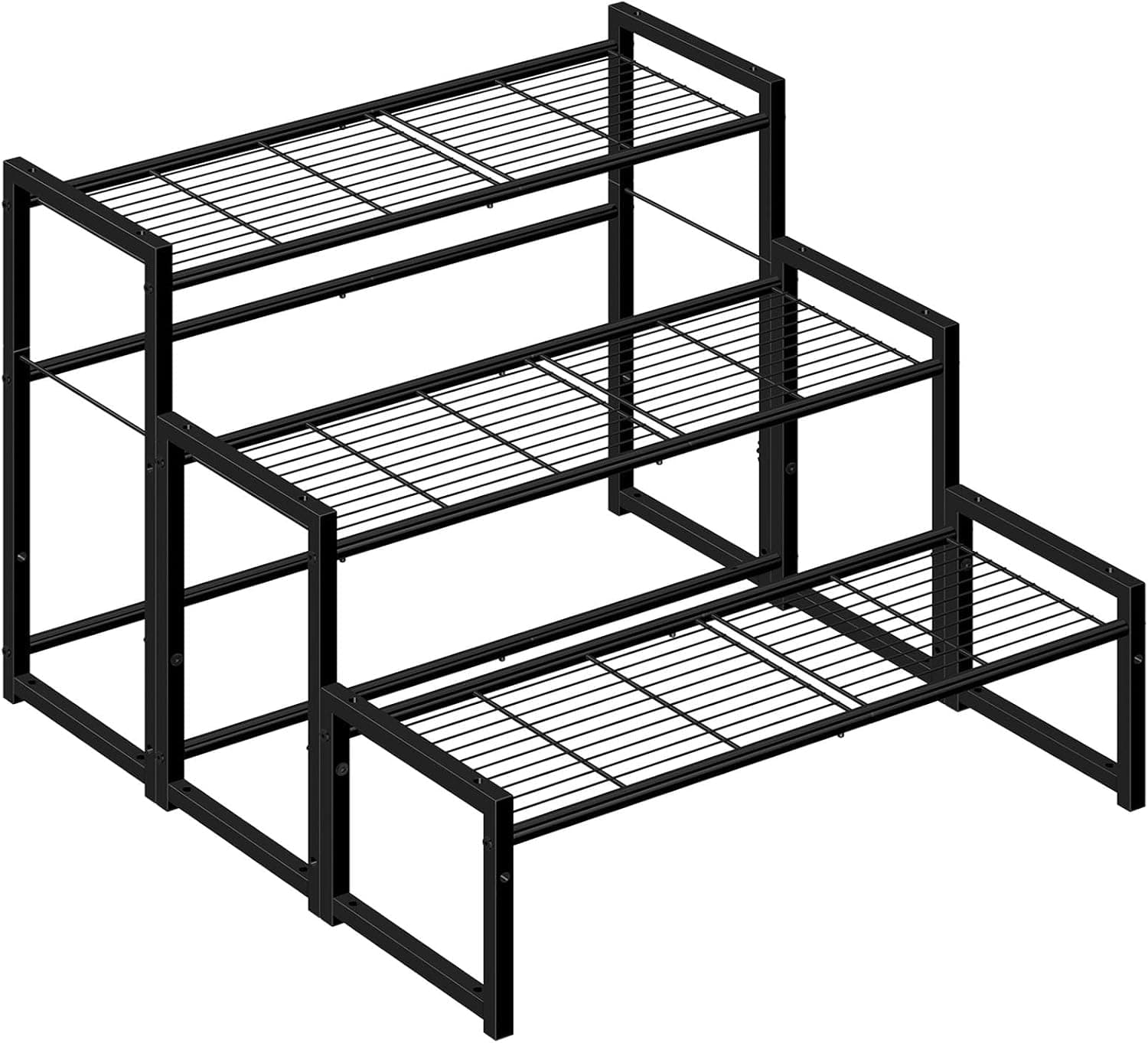 Simple Trending 3 Tier Stackable Metal Plant Stand, published 150 lb, 27.25 by 10 in
