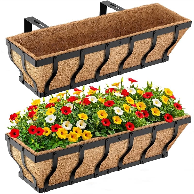 VOXOR Railing Planter Boxes with Adjustable Brackets
