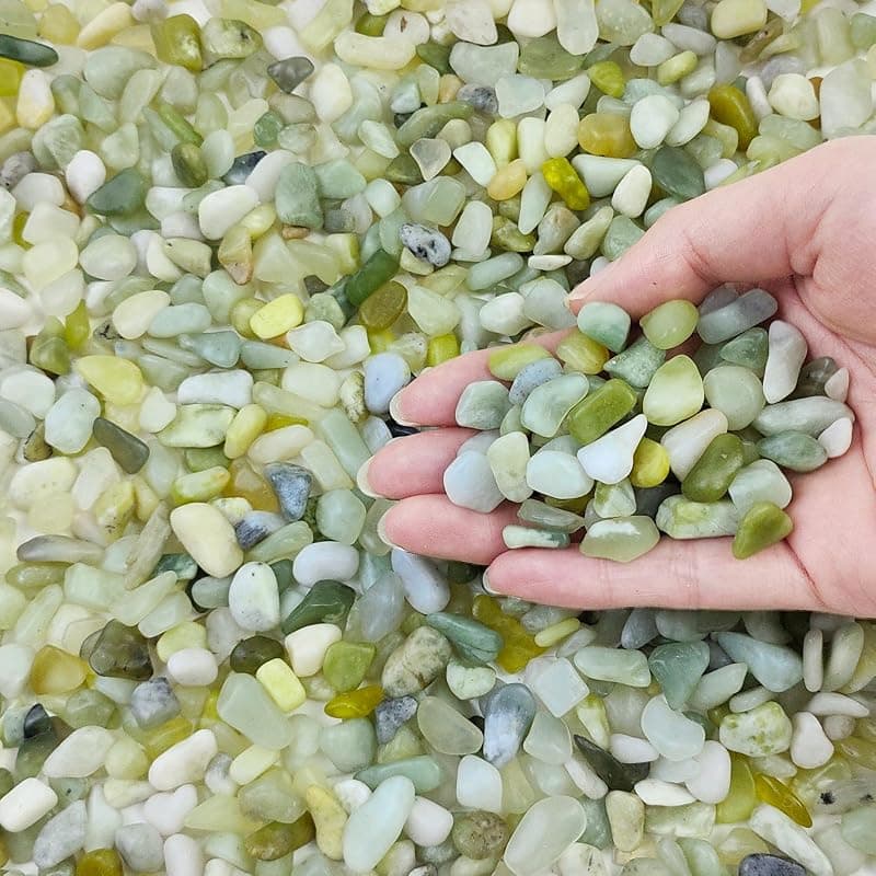 FANTIAN Polished Pebbles for Plants, 3/8 in, 2 lb