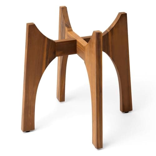KUTE NEST Solid Acacia Plant Stand, 17 in tall, 19.3 in wide