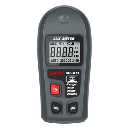 Leaton Digital Luxmeter, range to 200,000 lux, LCD display