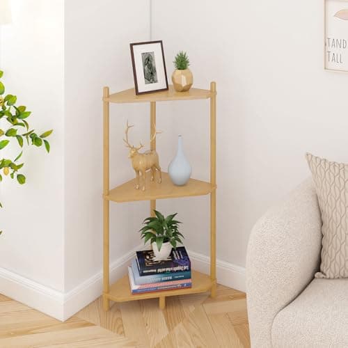 3 Tier Narrow Bamboo Corner Plant Stand