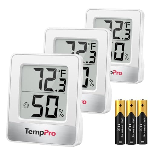 TempPro Digital Hygrometer and Thermometer, 3 pack