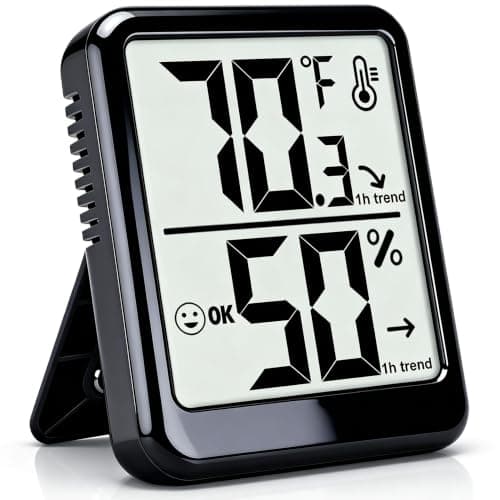 Ayawiss Mini Room Thermometer and Hygrometer, 2.1 by 2.6 in