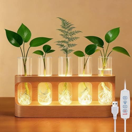 Tigvio Propagation Station with 9-Level Dimmable LED, 5 test tubes