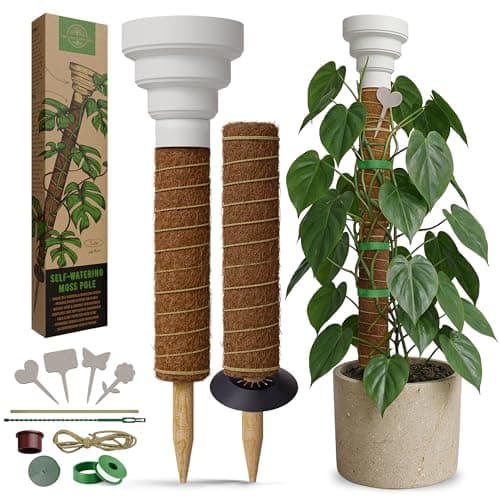 Organo Republic Self-Watering Coco Coir Moss Pole with funnel, 26.4 in, 2 pack