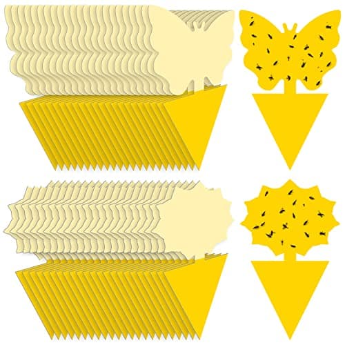 Landisun Yellow Sticky Traps, 48 pack, two shapes
