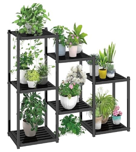 Simple Trending 7 Tier Metal Plant Stand, published 240 lb capacity, waterproof coating