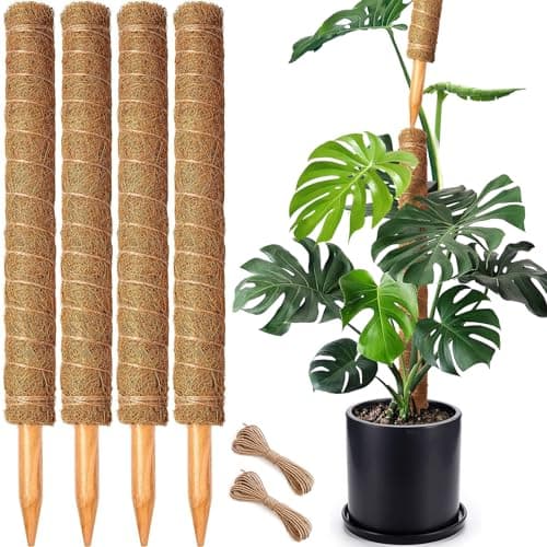 CHIAFFI Stackable Coir Moss Poles, 22 in each, 4 pack