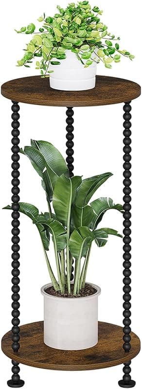 YINMIT 2 Tier Small Corner Plant Stand, 23.2 in tall