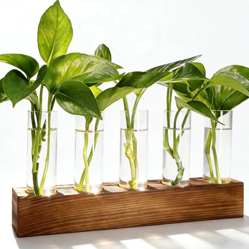 Renmxj Propagation Station with Wooden Stand