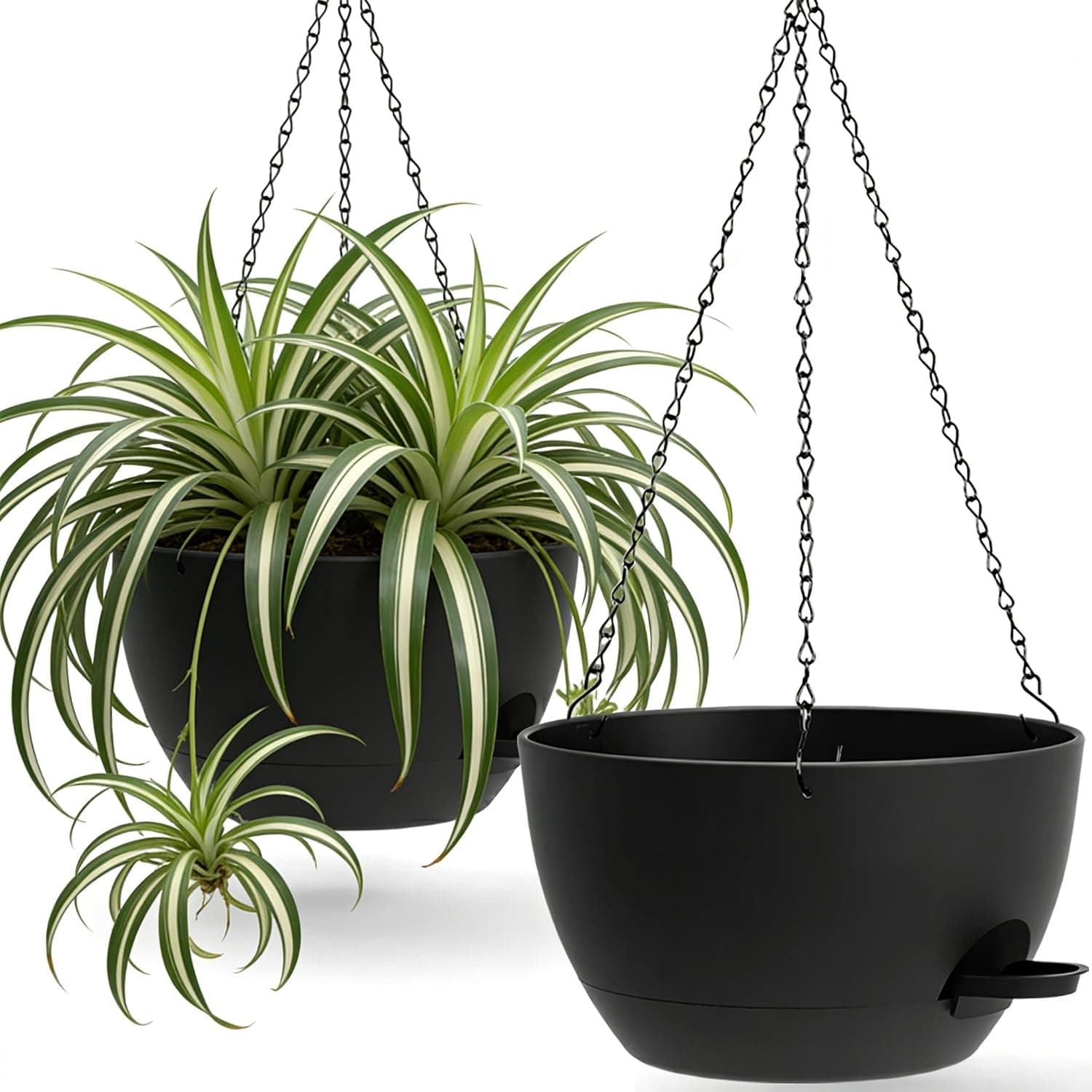 UOUZ 13 in Self Watering Hanging Planter, 50 oz reservoir, 2 pack